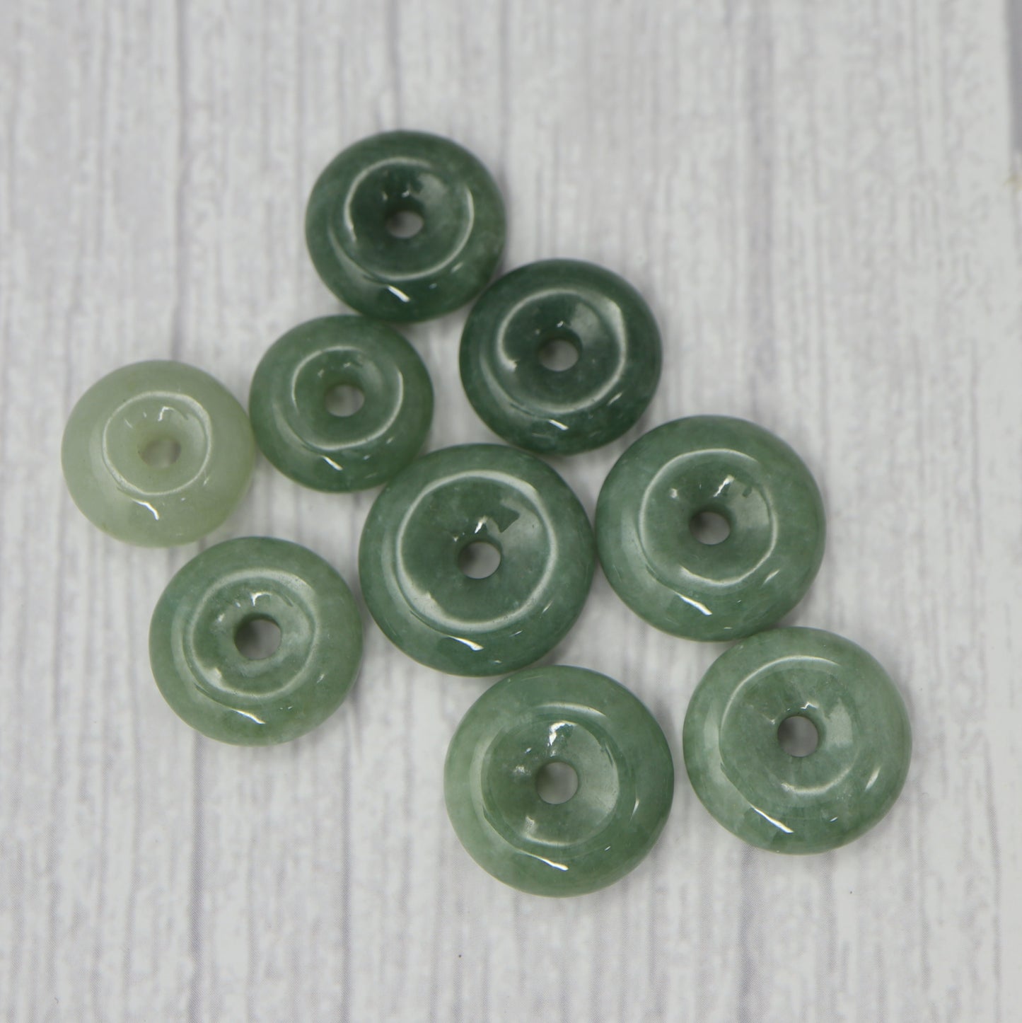 Green Jade Donut Charm
