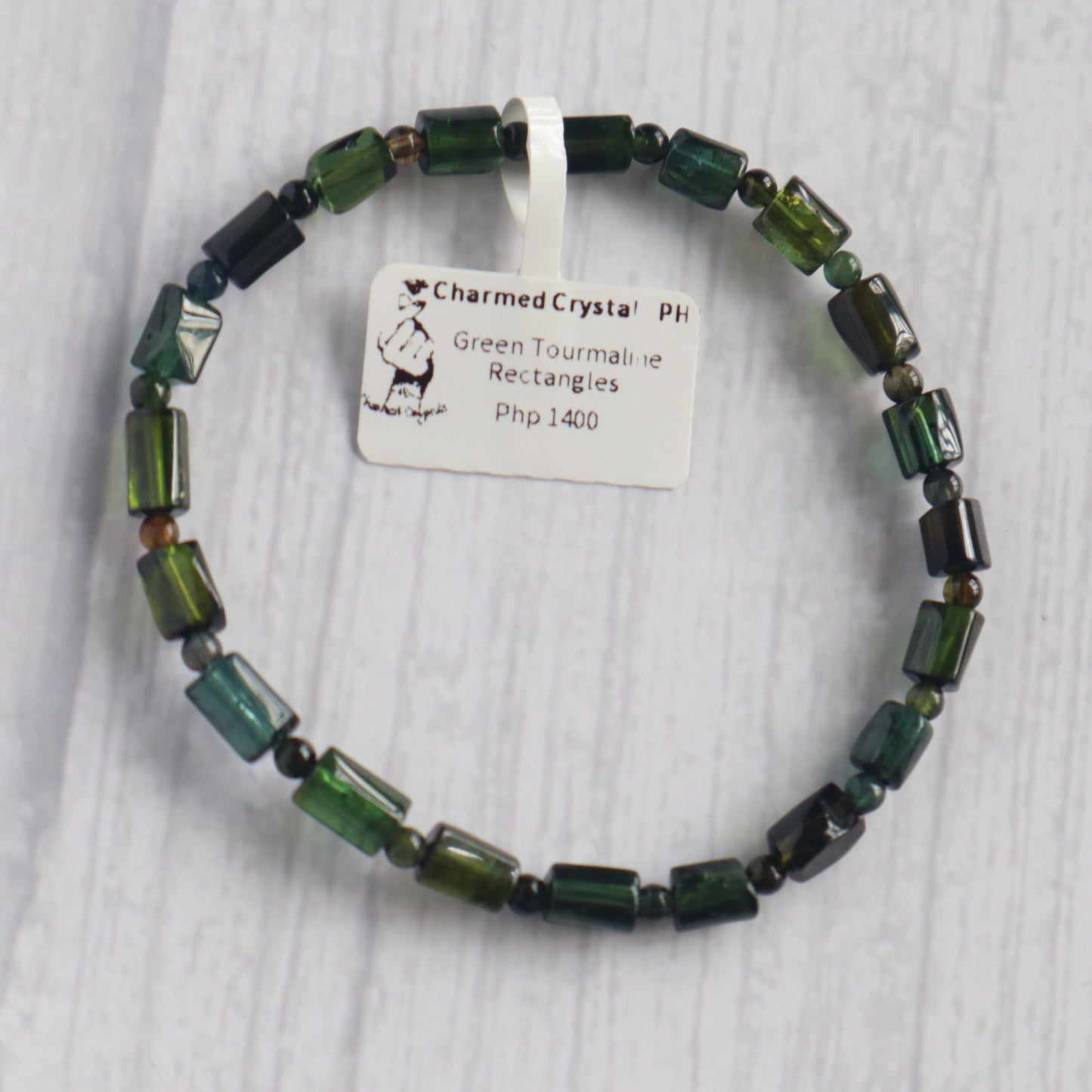 Irregular Green Tourmaline Rectangles