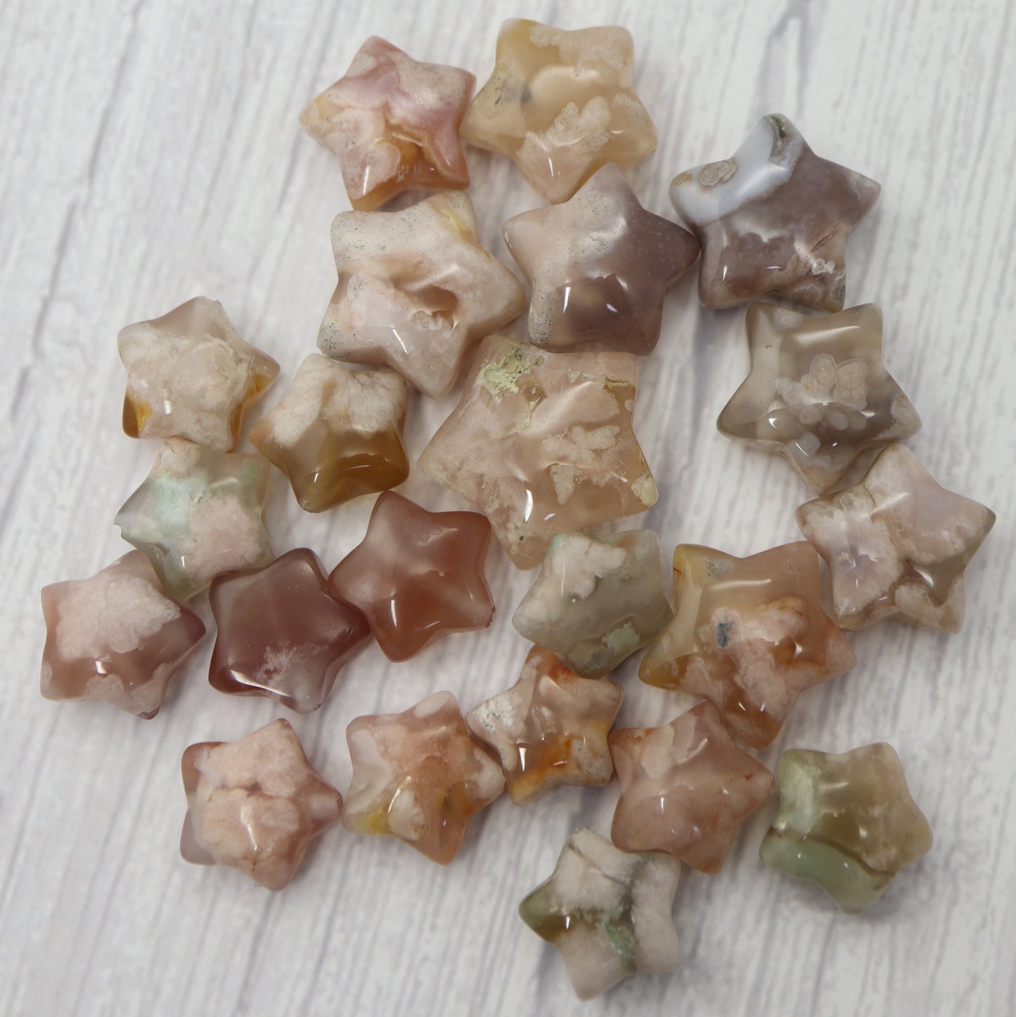 High Quality Sakura Agate Star Charm