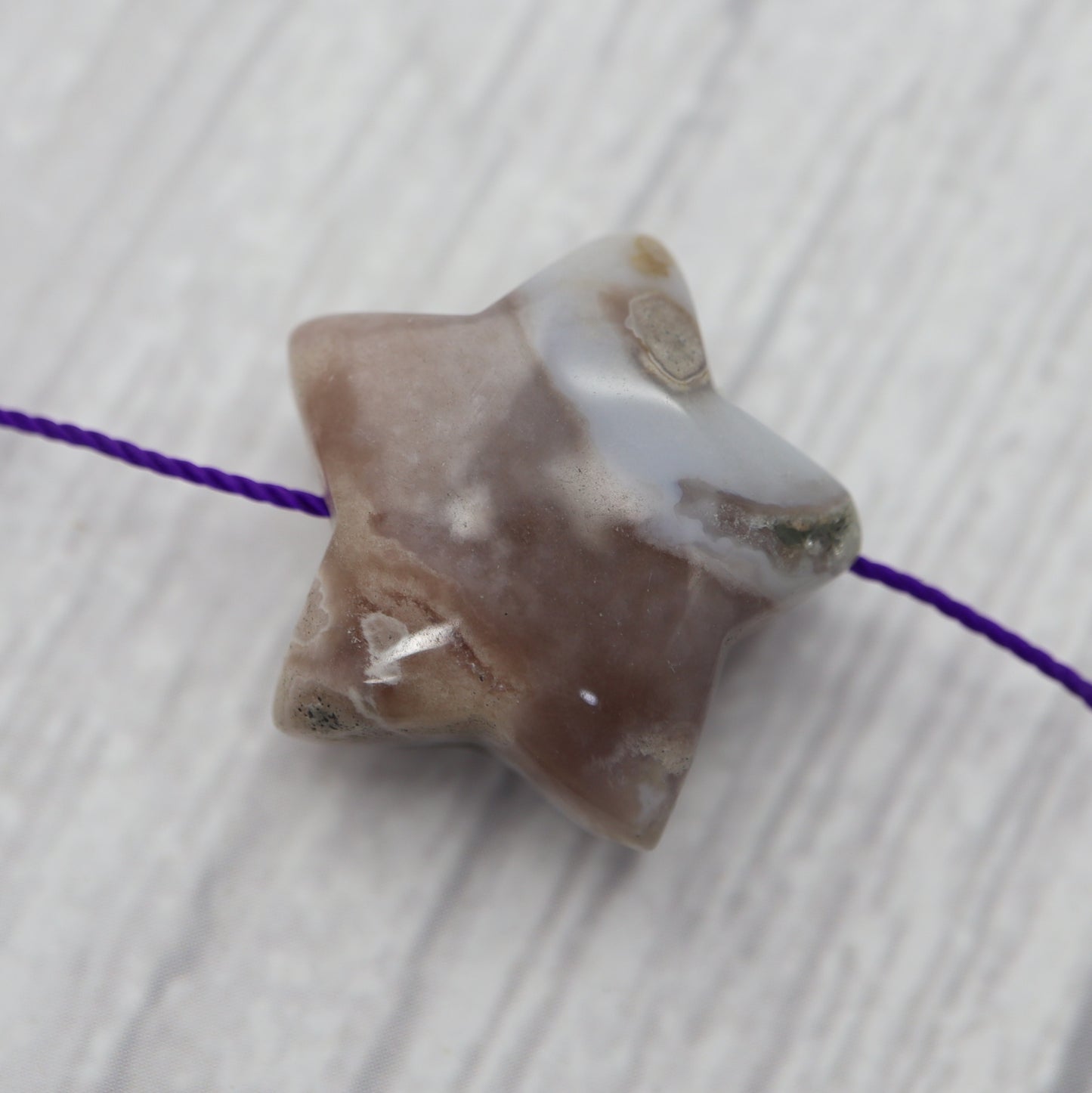 High Quality Sakura Agate Star Charm