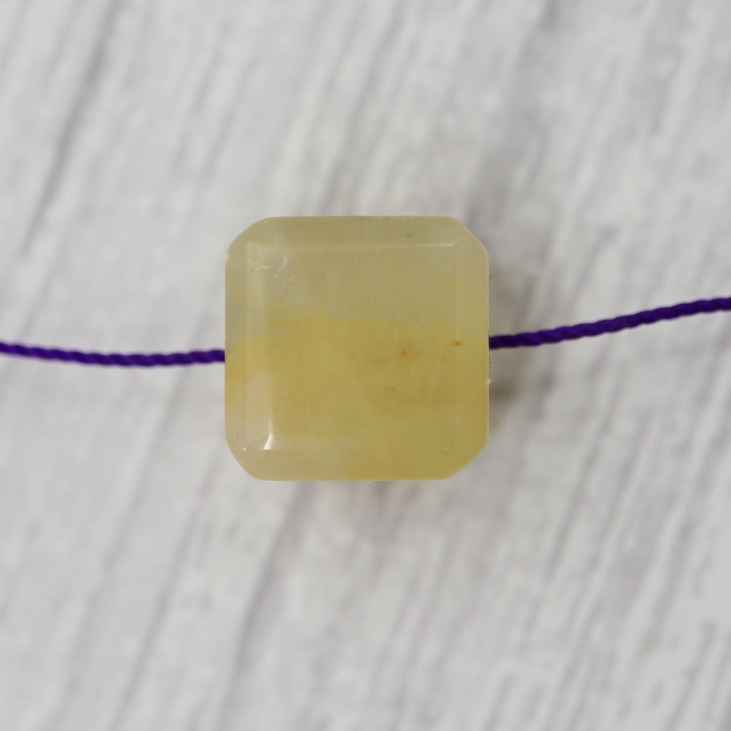 Yellow Fire Quartz Cube Charm