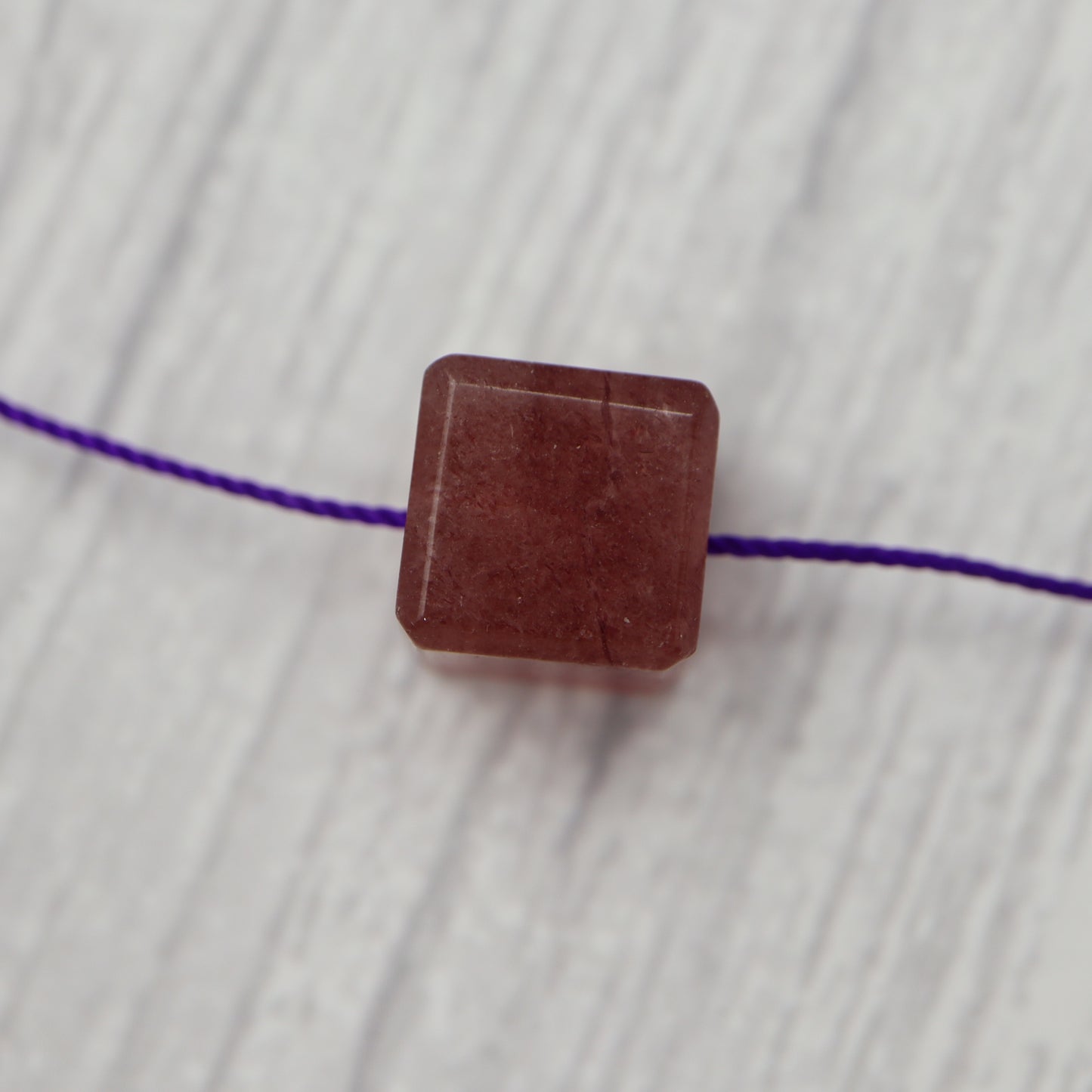 Strawberry Quartz Cube Charm