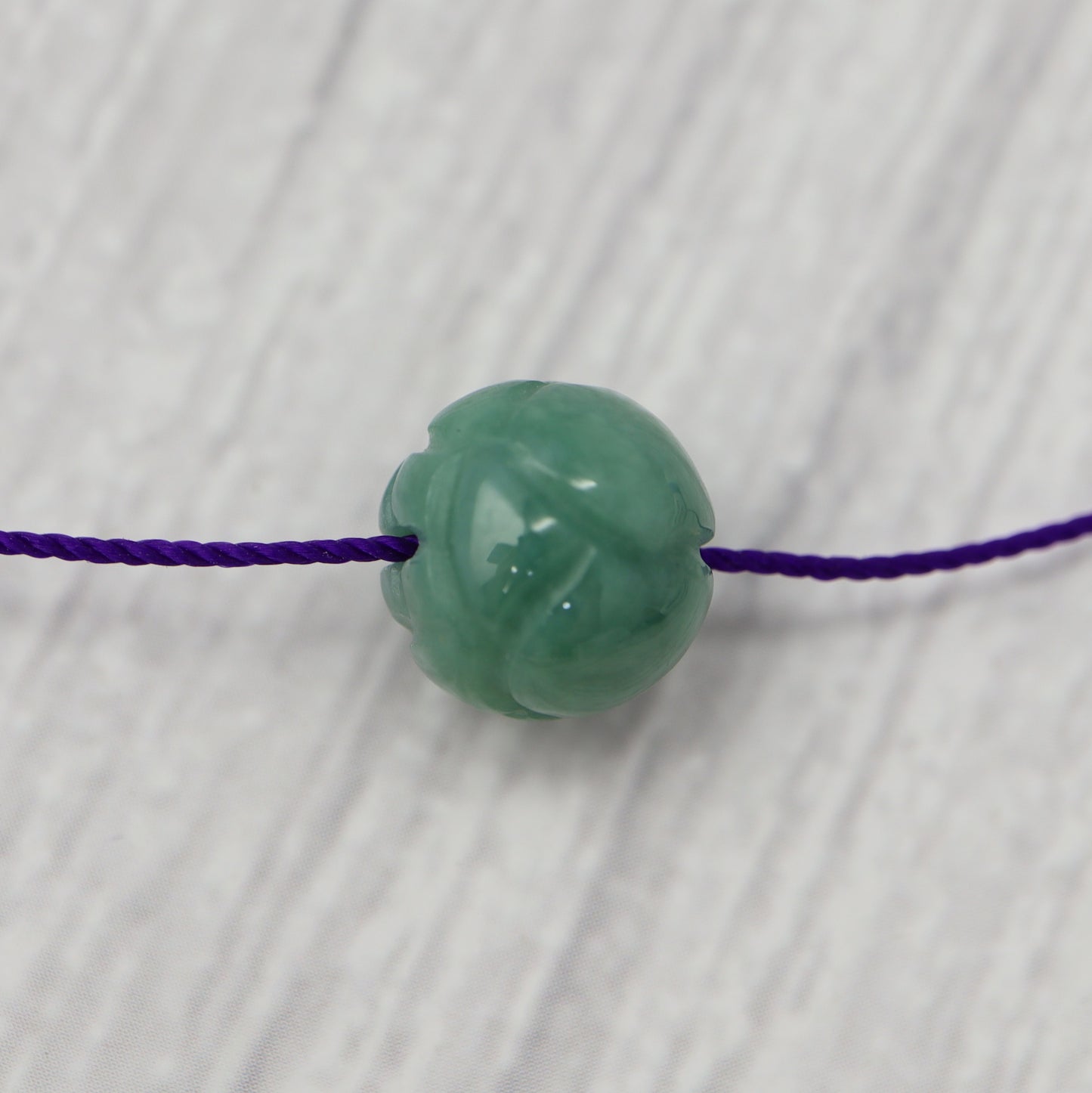 Green Jade Lotus Charm