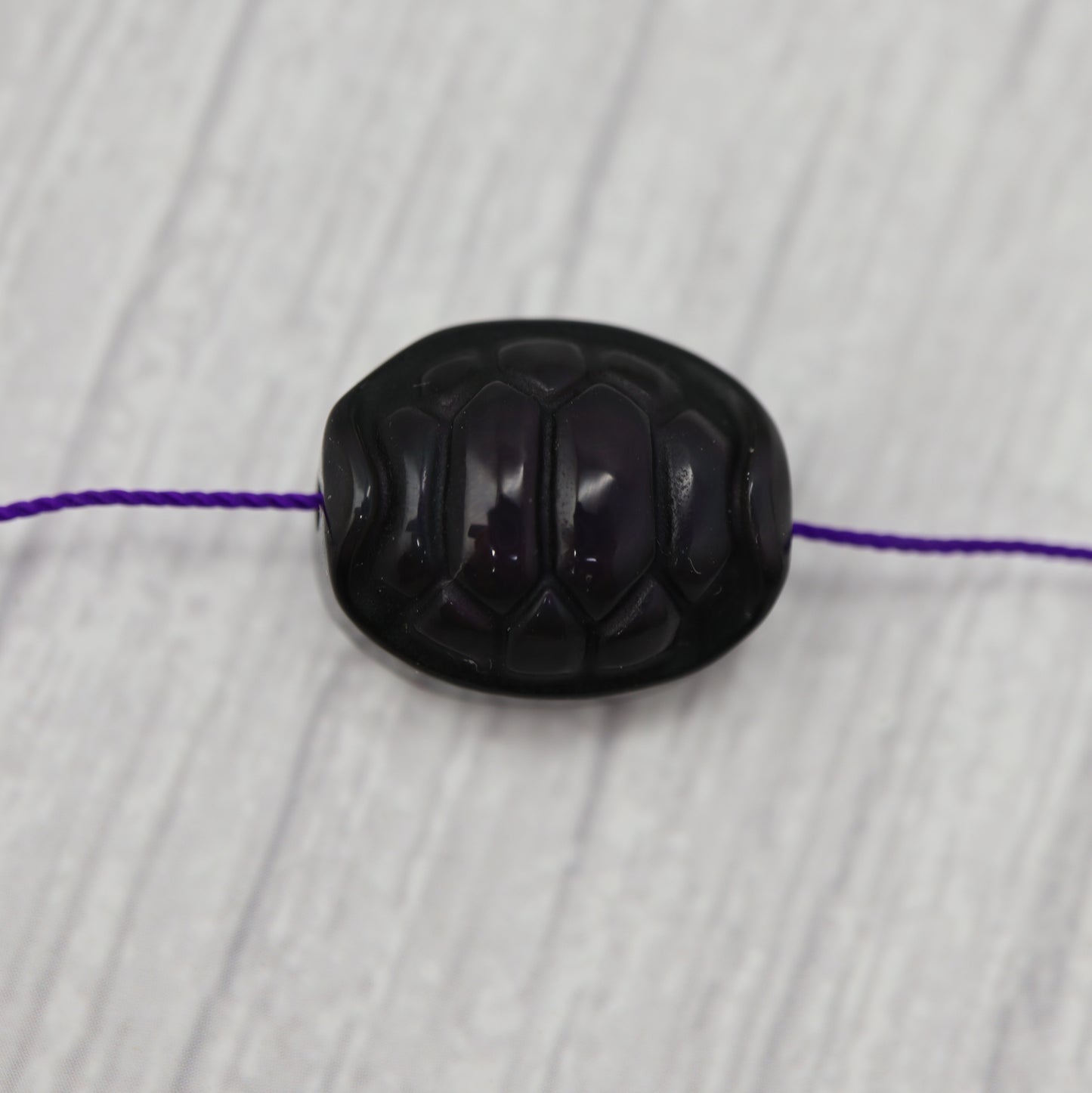 Colorful Obsidian Turtle Charm