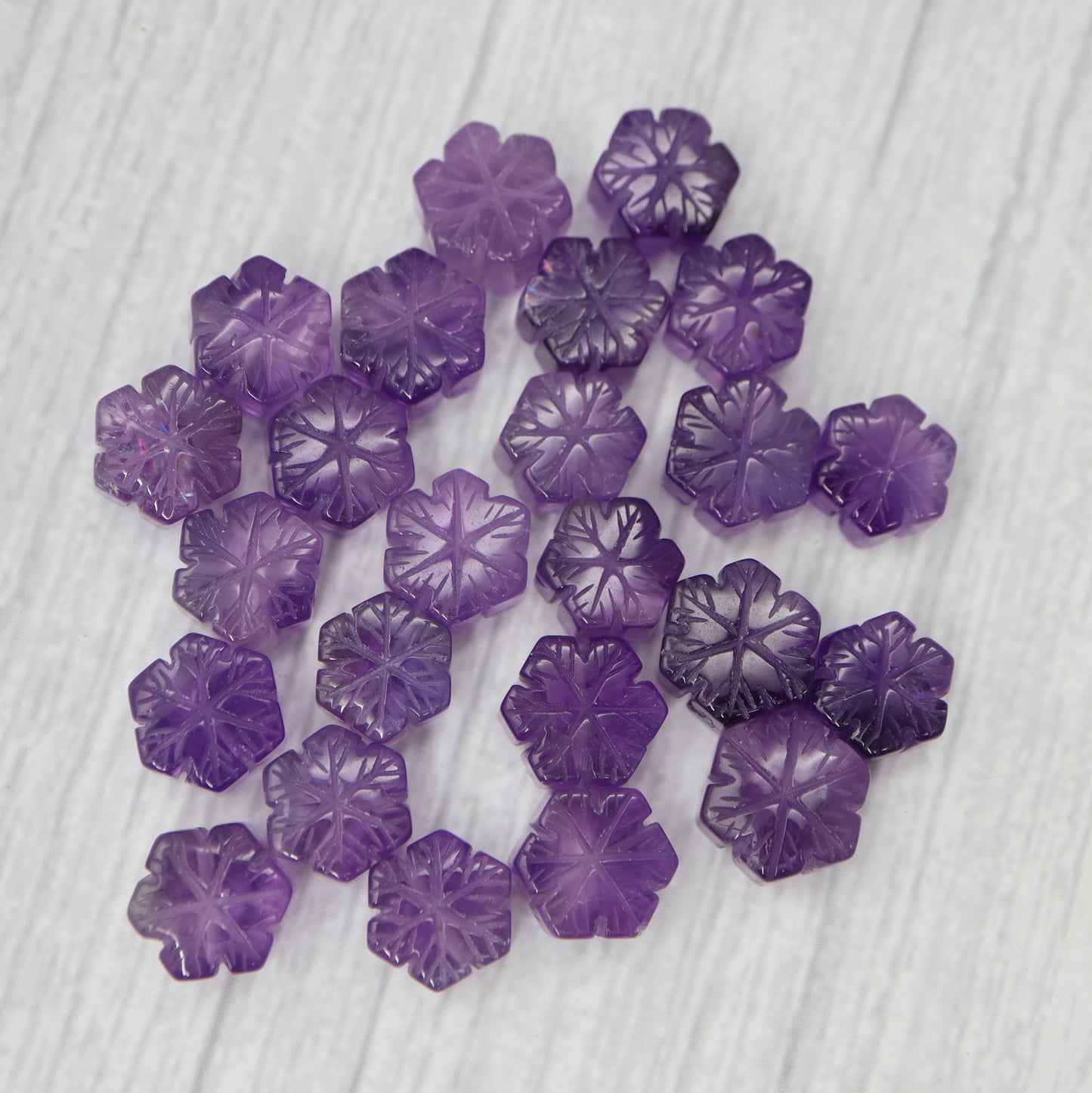 Amethyst Flower Charm