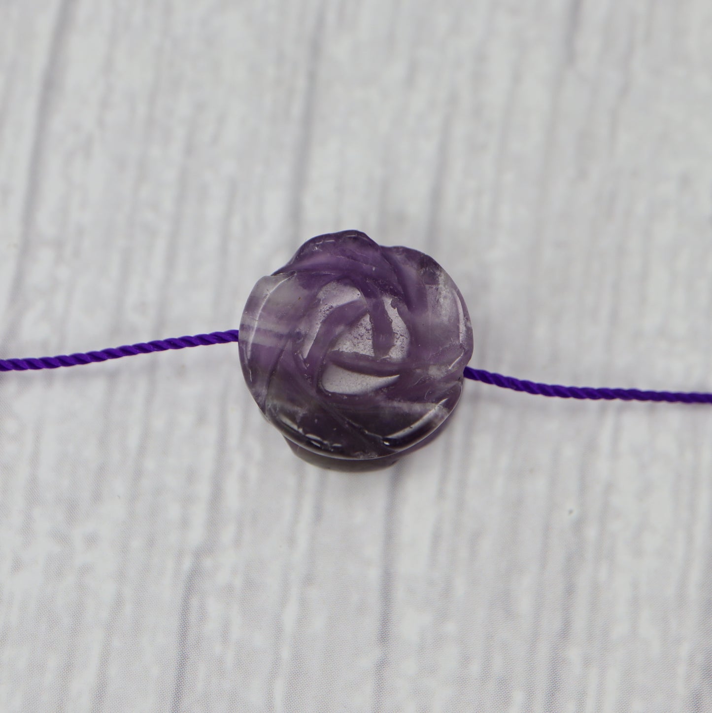 Amethyst Flower Charm