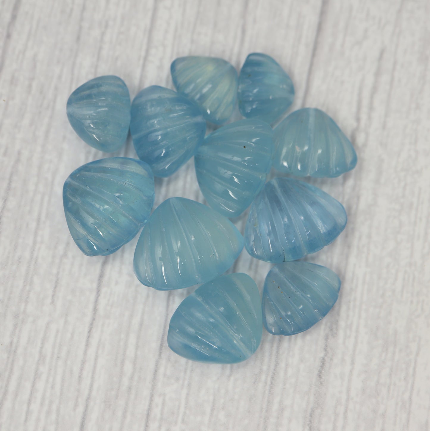 Aquamarine Shell Charm