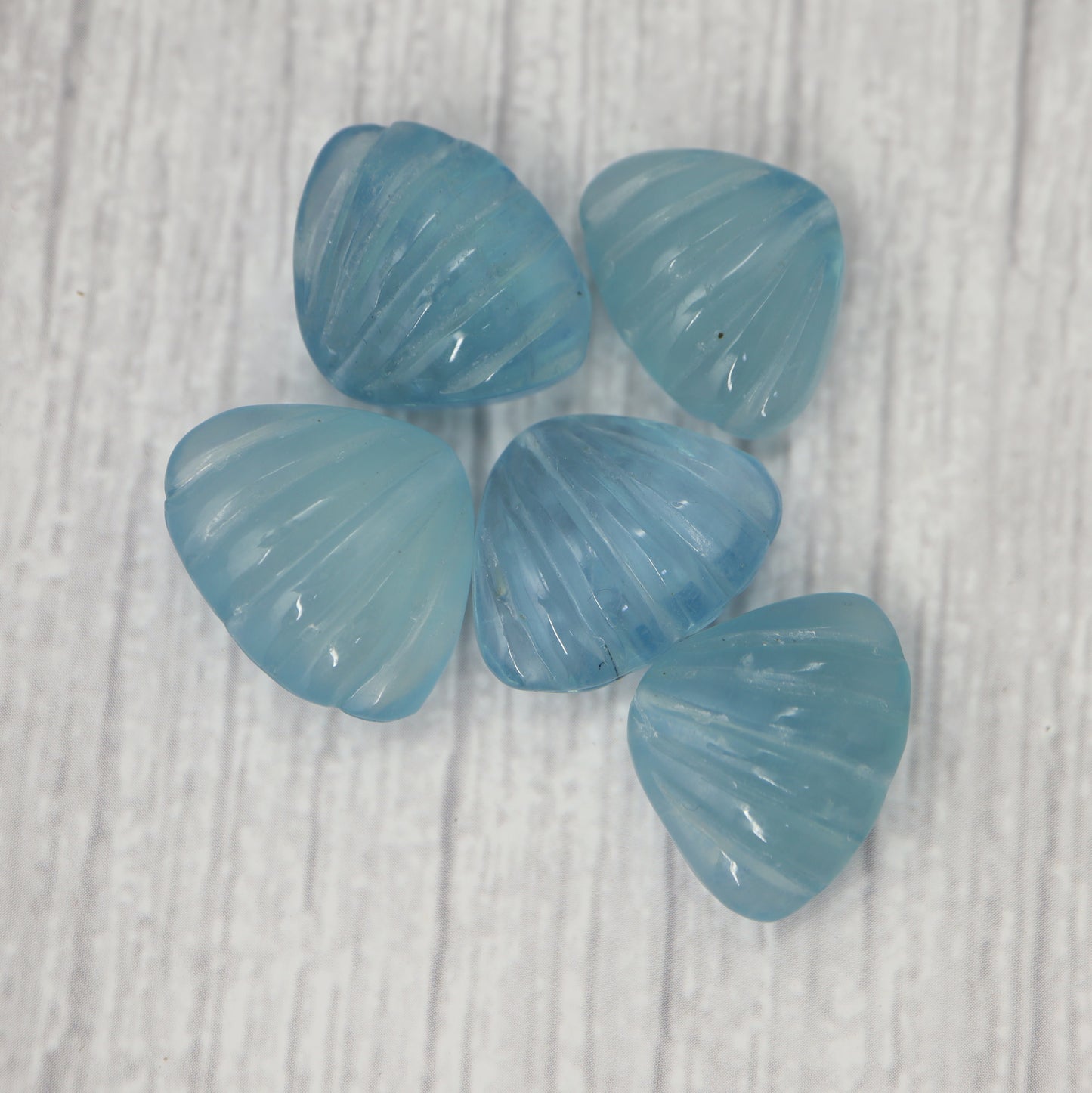 Aquamarine Shell Charm