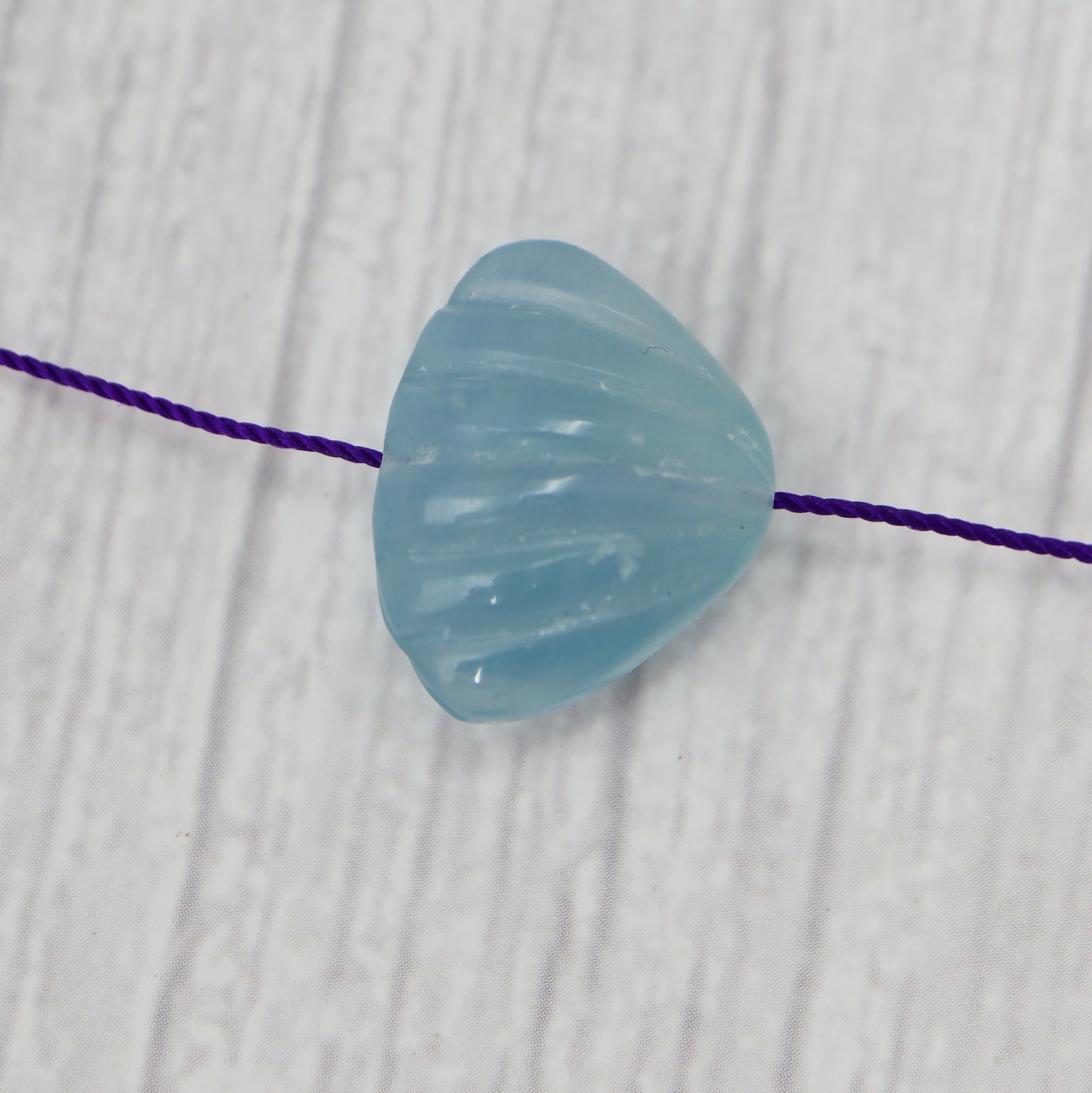 Aquamarine Shell Charm