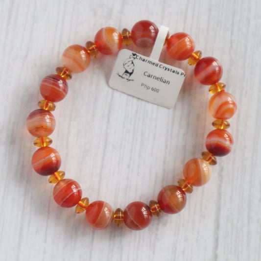 Carnelian with Spacers