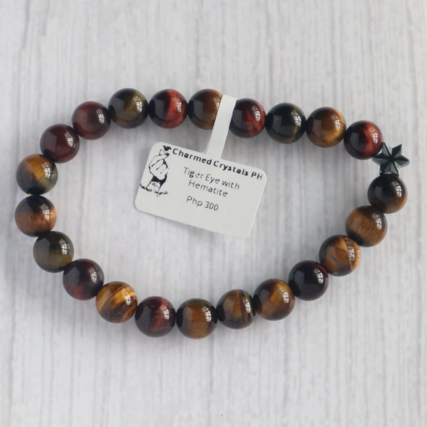 Tiger Eye with Hematite Star