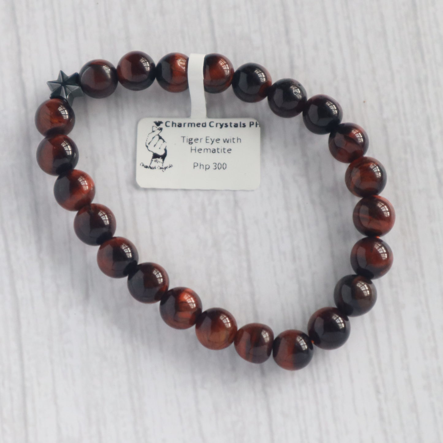 Tiger Eye with Hematite Star