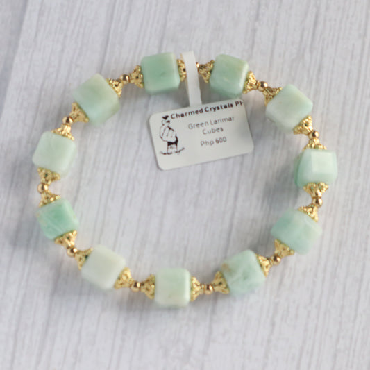 Green Larimar Cubes