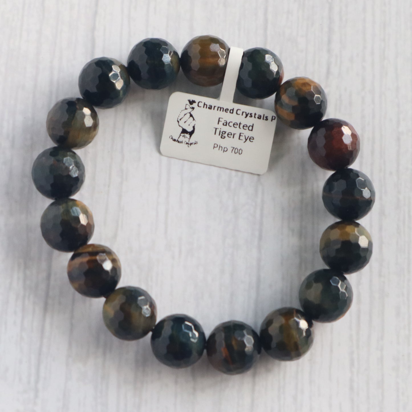 Faceted Colorful Tiger Eye