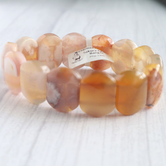 Sakura Agate Bangle