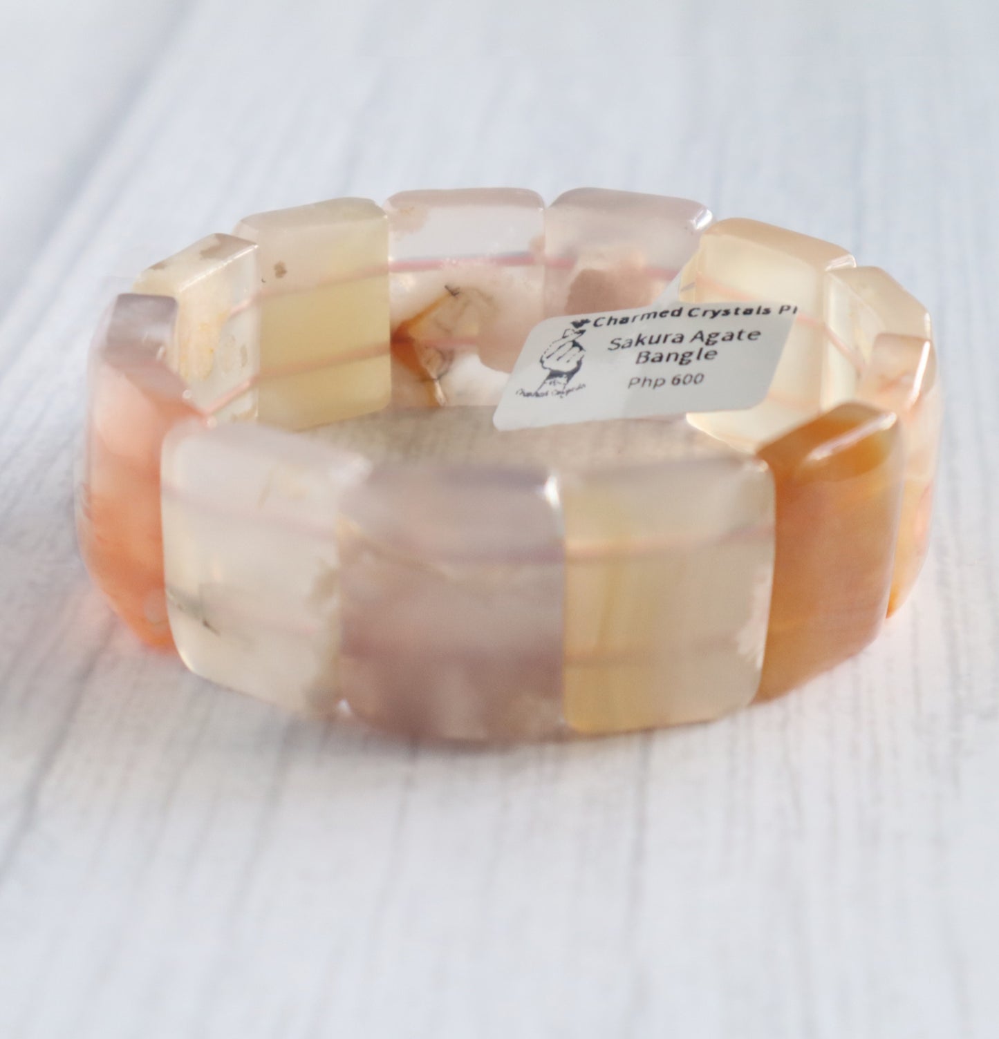 Sakura Agate Bangle