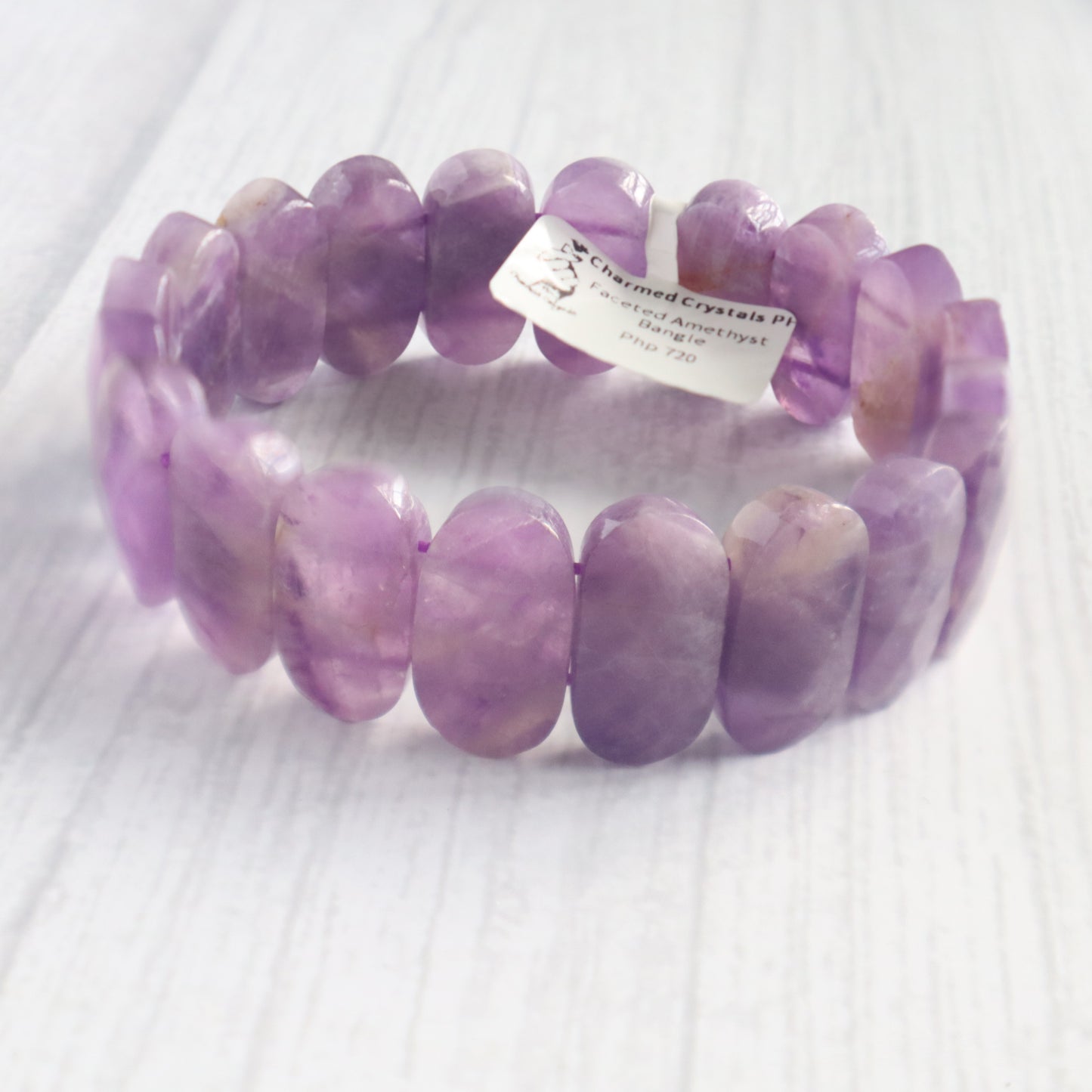 Faceted Amethyst Bangle