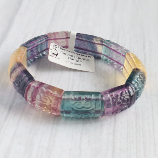 Carved Fluorite Bangle