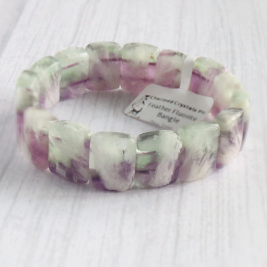 Feather Fluorite Bangle