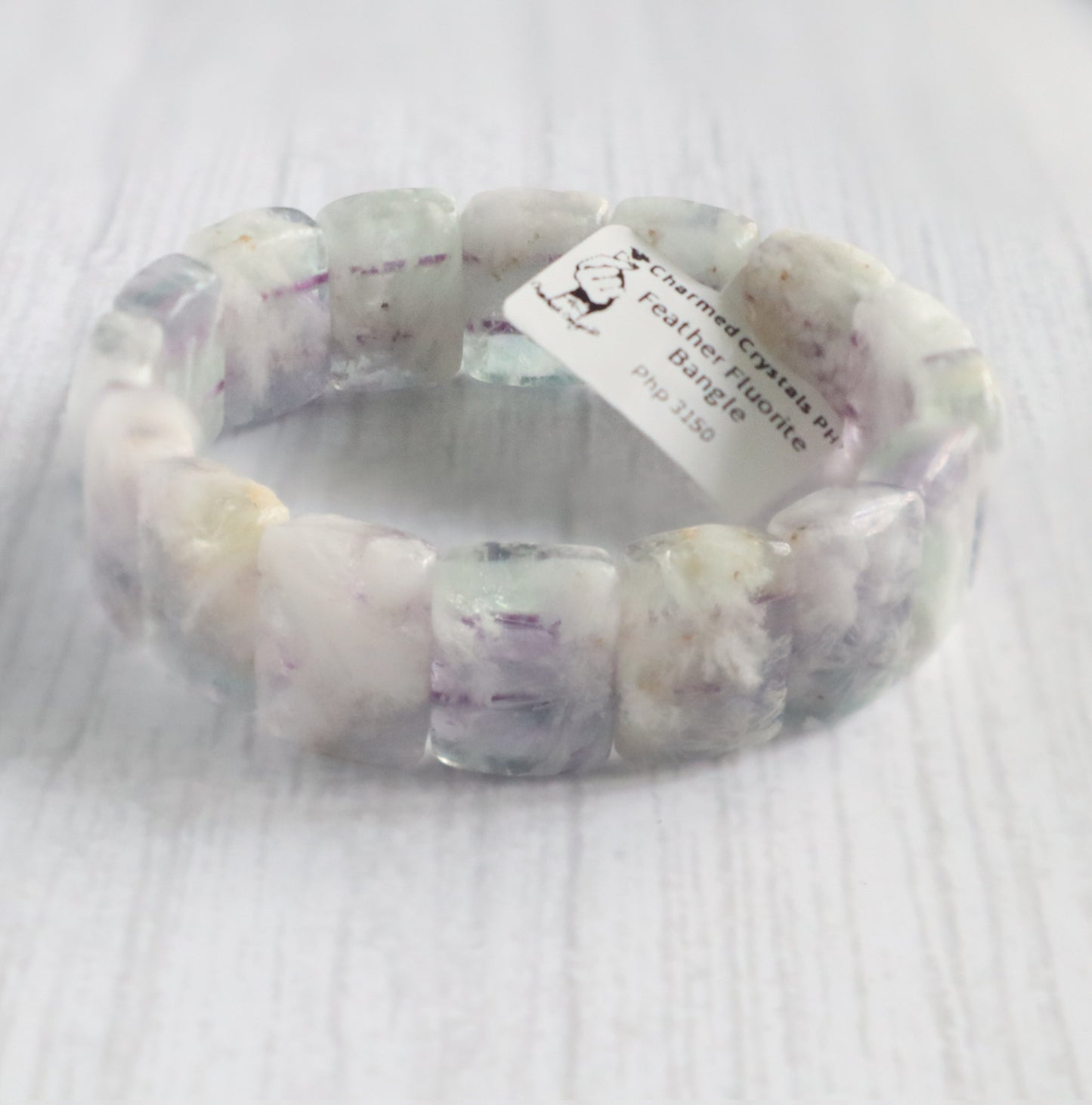 Feather Fluorite Bangle